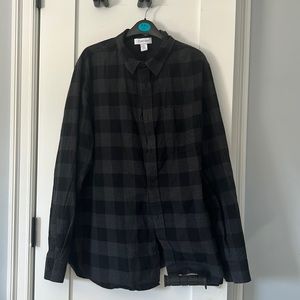 Large black flannel